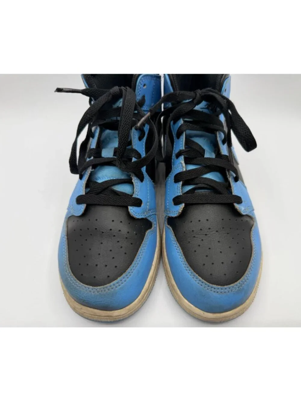Nike Air Jordan 1 Mid University Blue Black Youth Size 7Y (DQ8423-401) Sneakers